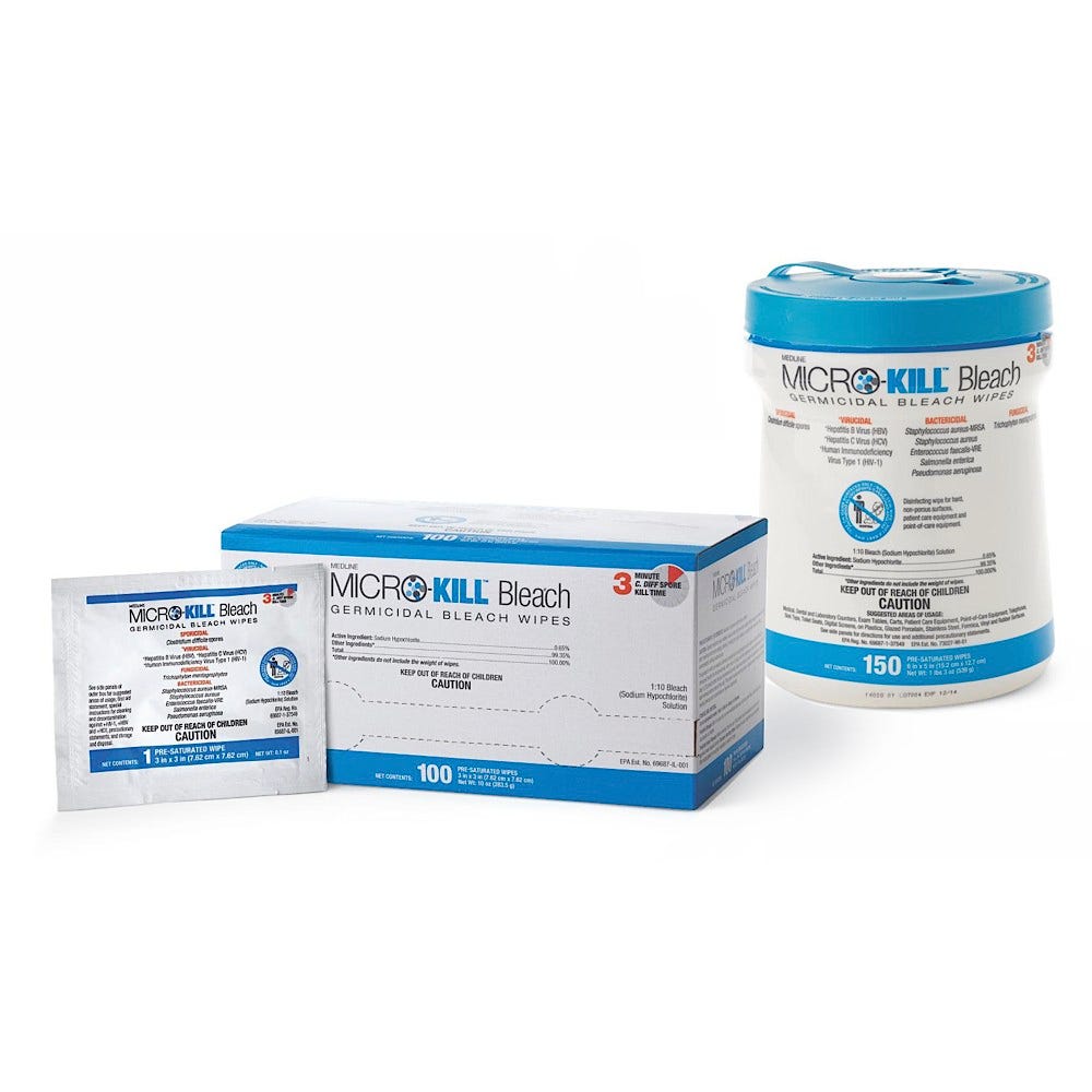 Micro-Kill Bleach Germicidal 3" x3", 100pkg.