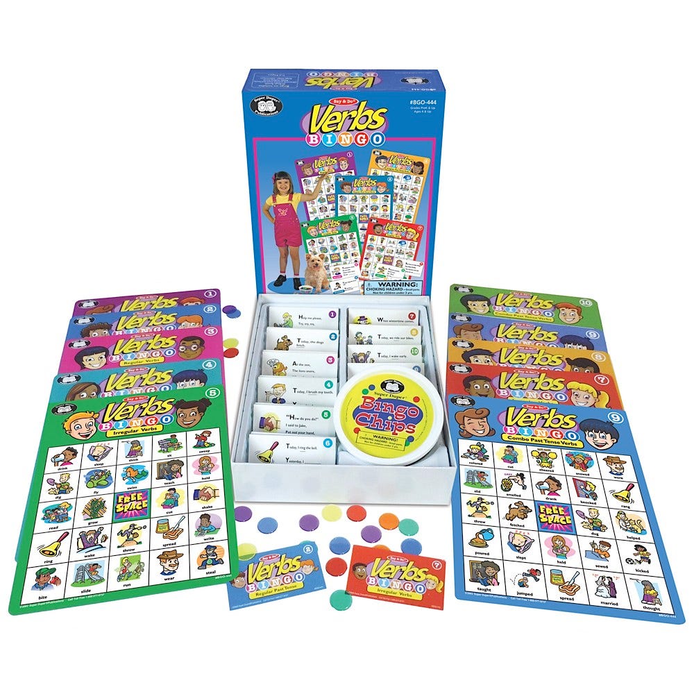 Say & Do Verbs Bingo