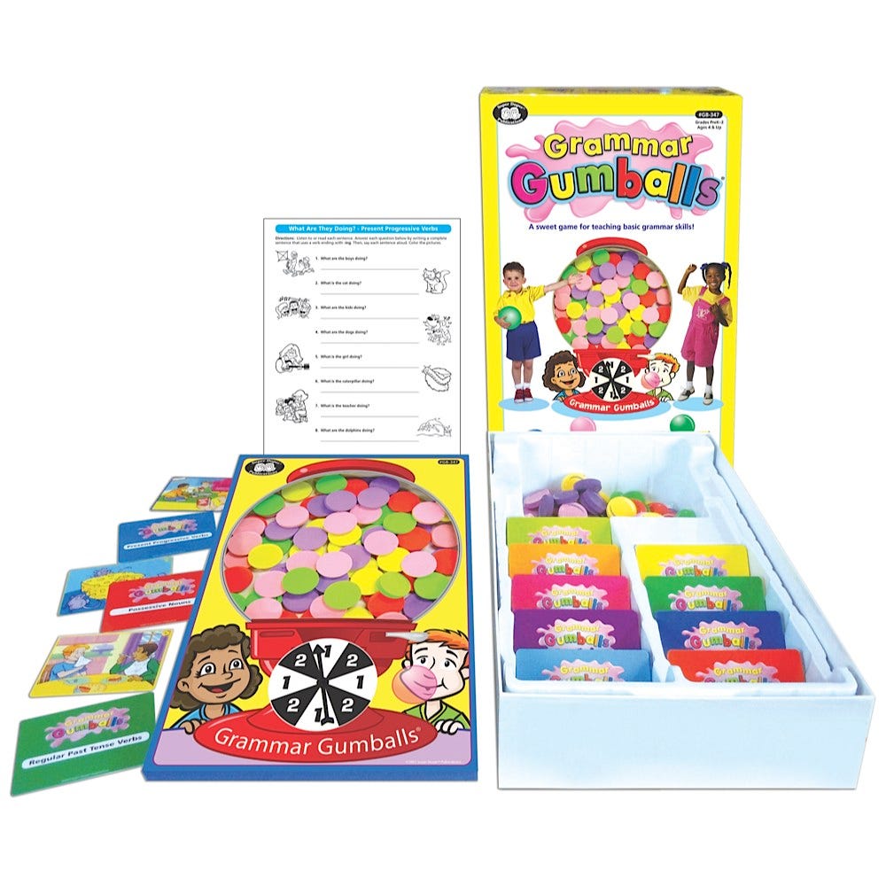 Grammar Gumballs Board Game