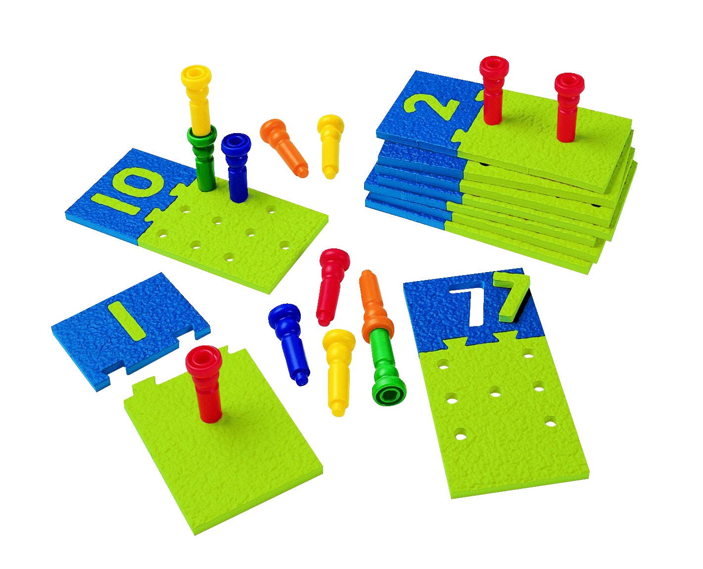 Number Puzzle Boards and Pegs