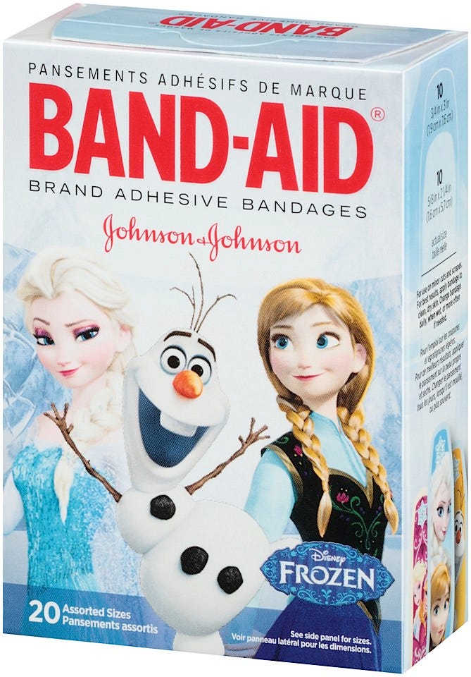 Disney's Frozen Bandaid adhesive Strips, Assorted Sizes