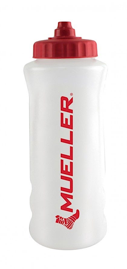 Mueller Quart Water Bottle, Red Lid