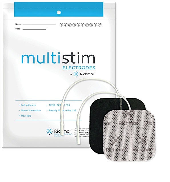 Multistim 2"X 3.5" Cloth Electrode 1Pkg=10/4Pks