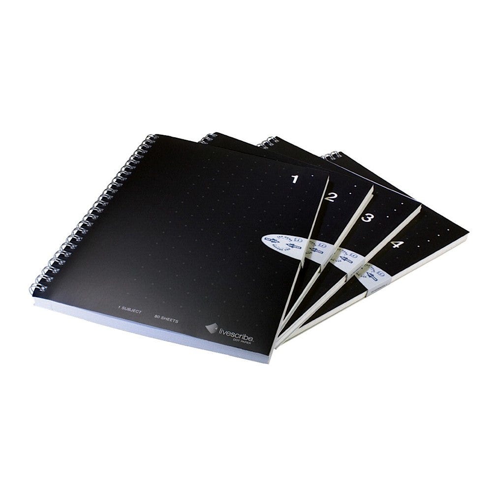 Livescribe A5 Single Subject Notebooks, 4-Pack