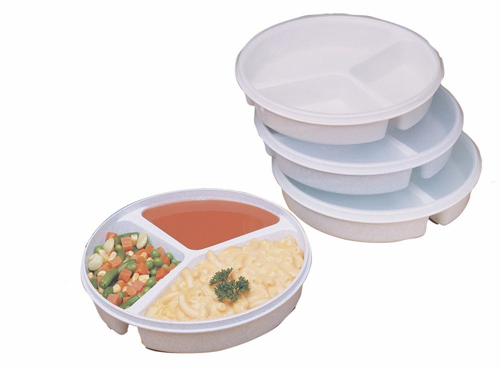 Partitioned Dish with Cover