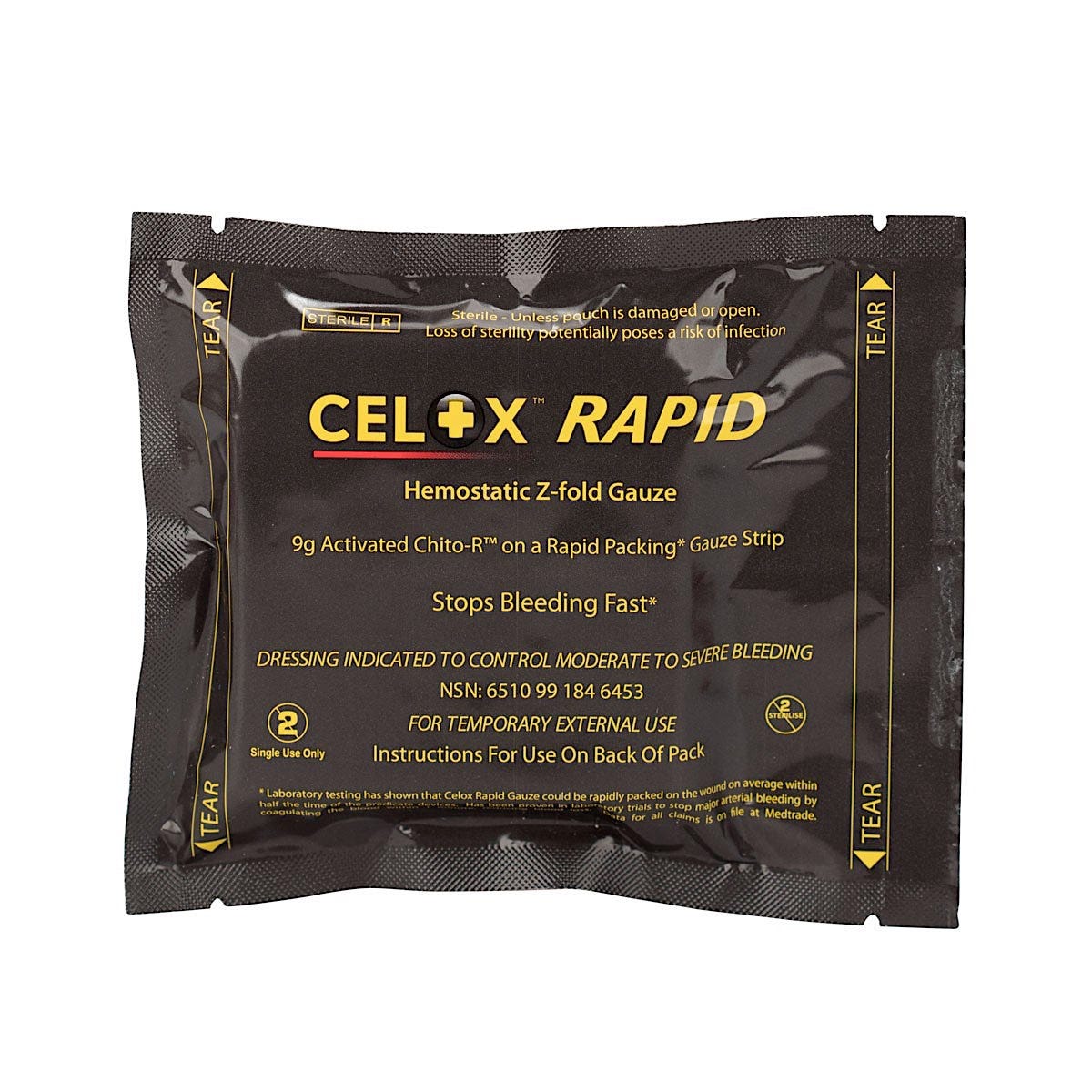Celox 5' Z Fold Rapid Blood Clotting Gauze