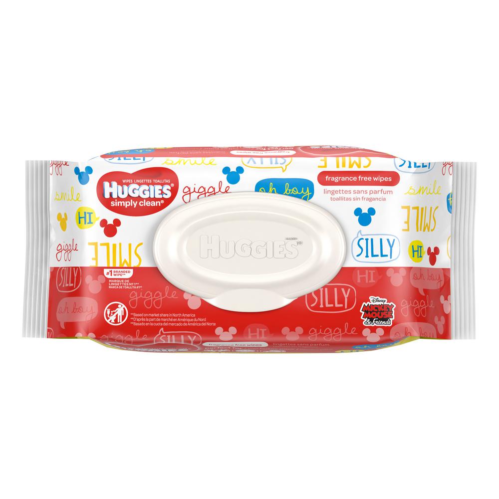 Simply Clean Baby Wipes, Fragrance Free, 64/Pack