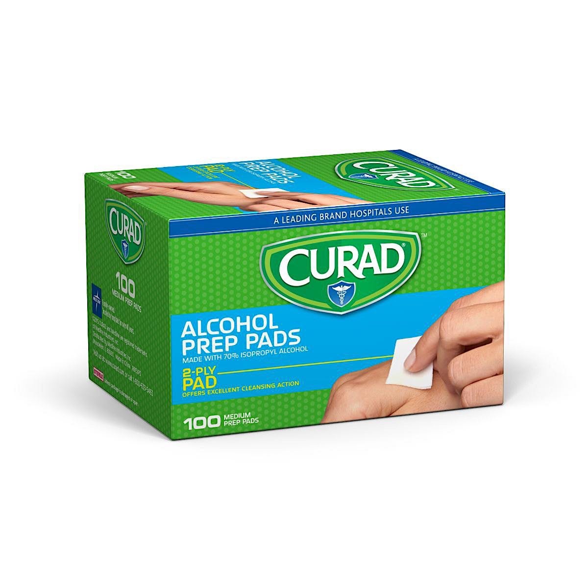 Curad Sterile Alcohol Prep Pads, 100/box