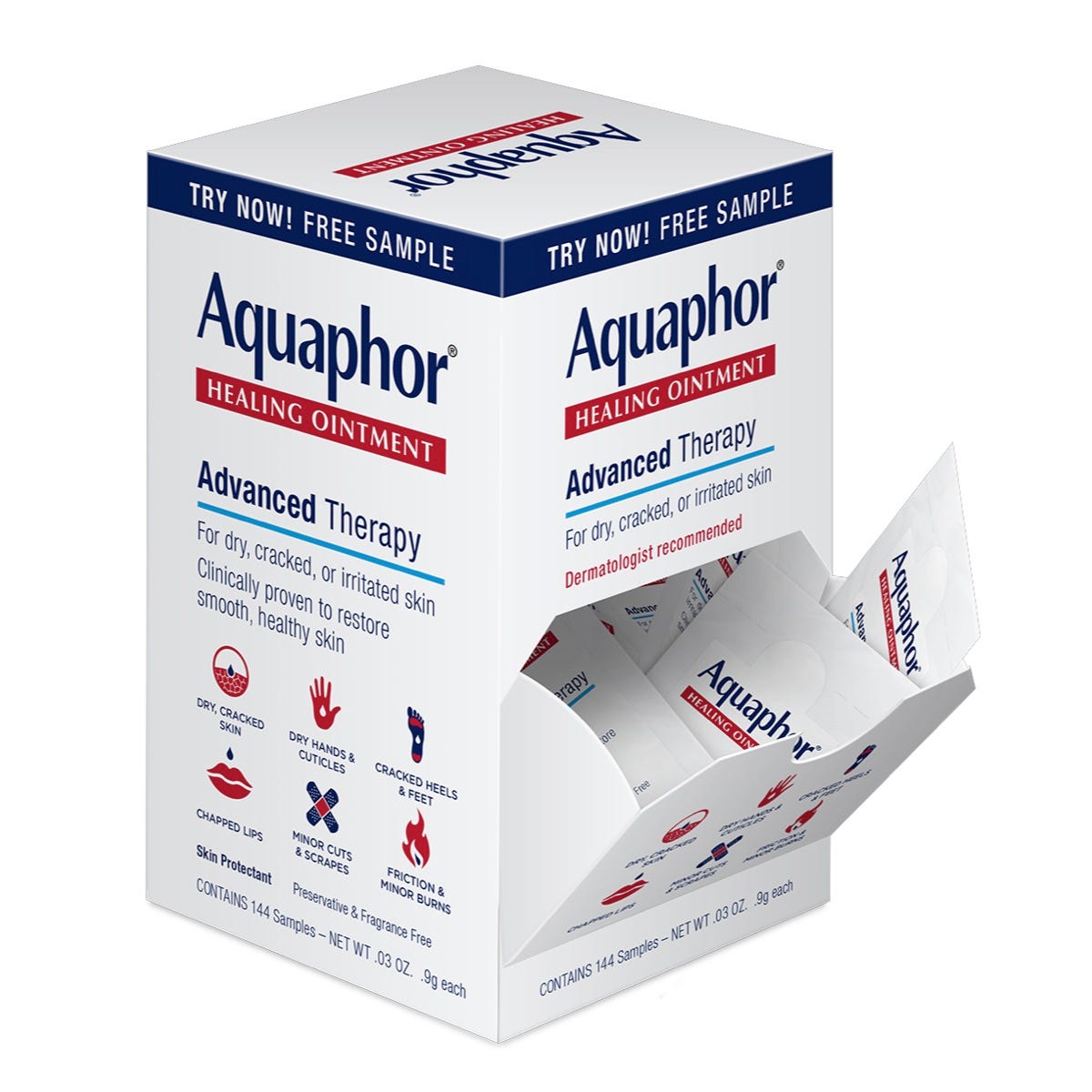 Aquaphor Healing Ointment Singles, 144/Box