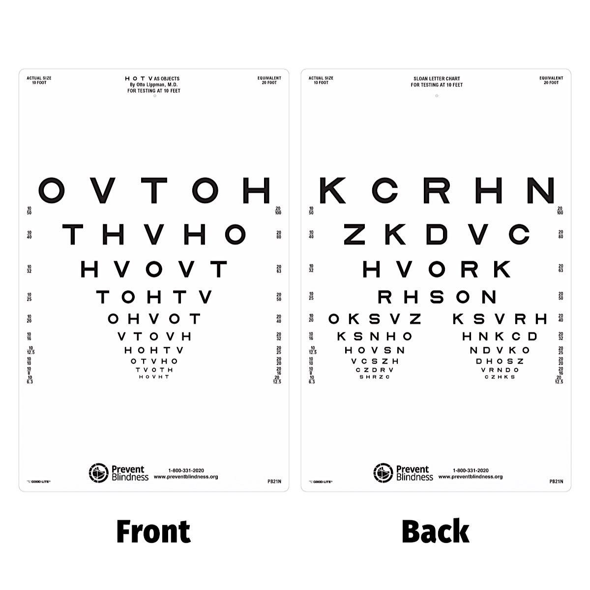 PB21N HOTV & Sloan Letters Chart Set