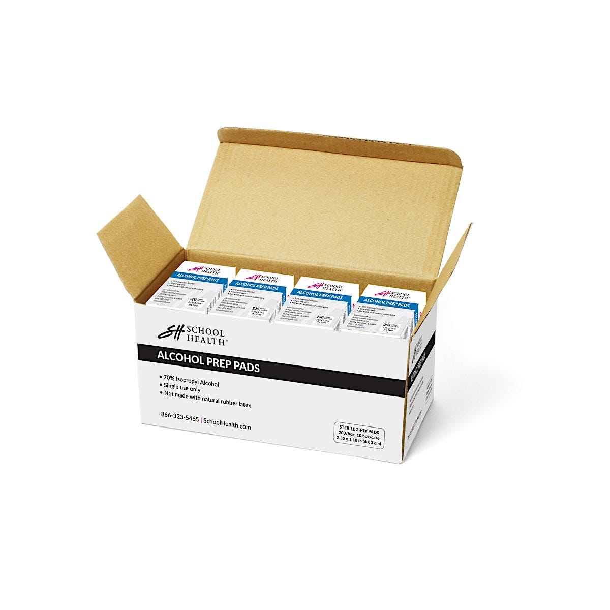 School Health Sterile Alcohol Prep Pads - 2000/case