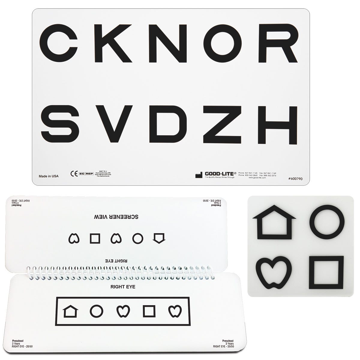Massachusetts Sight Line LEA SYMBOLS® and Sloan Letters Vision Screening Flipbook Kit