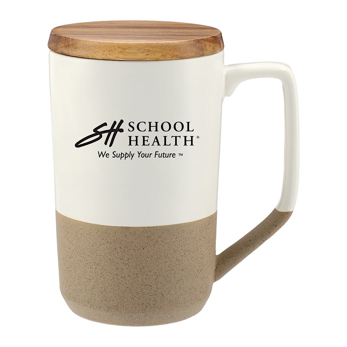 School Health Tahoe Tea & Coffee Mug with Lid  15 oz. - White