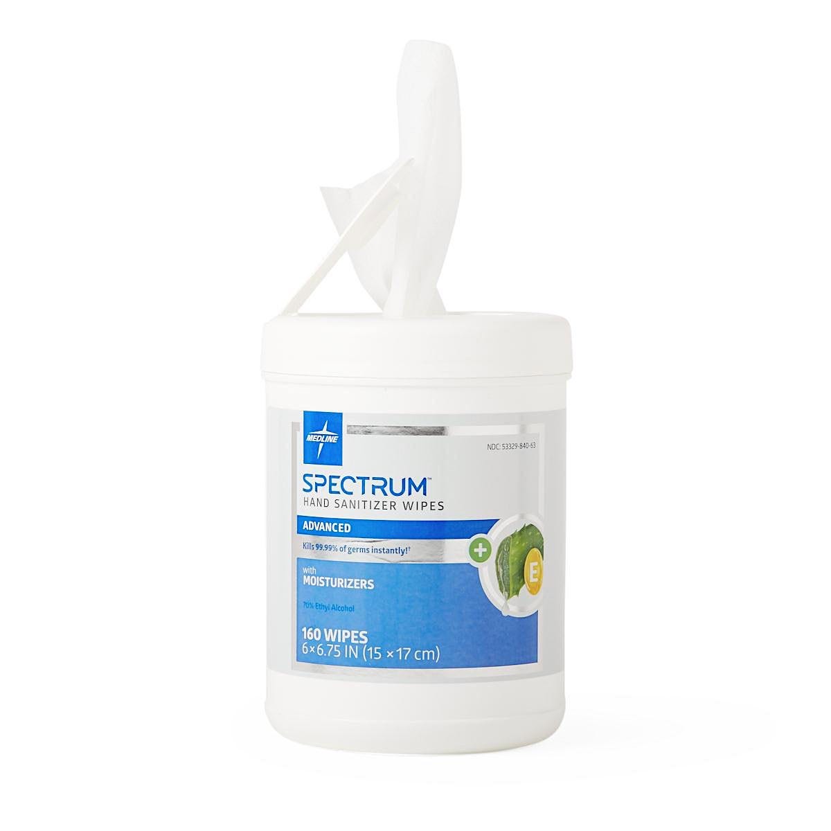 Spectrum Advanced Hand Sanitizer Wipes, 160/Can