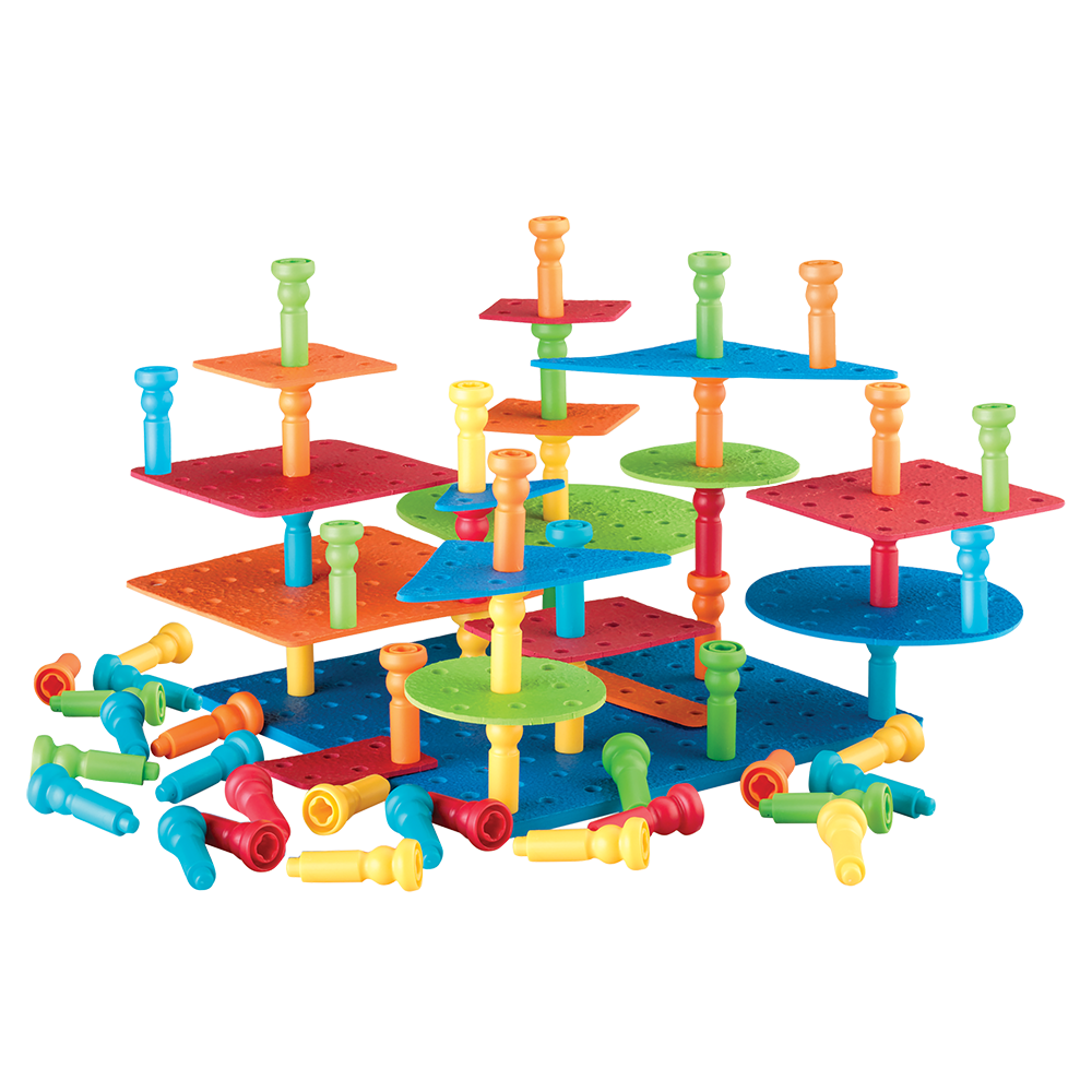 Tall-Stacker Pegs Building Set