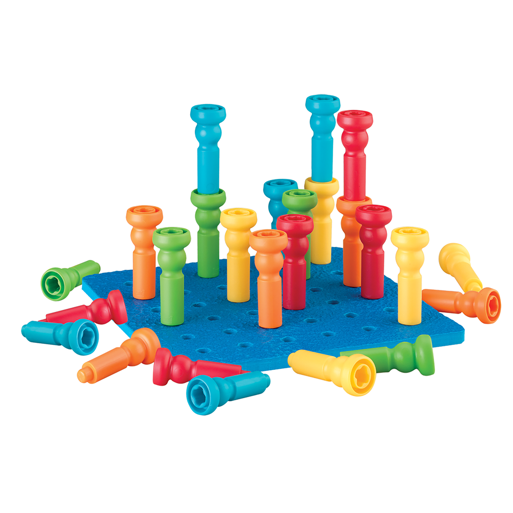 Tall-Stacker Pegs and Pegboards