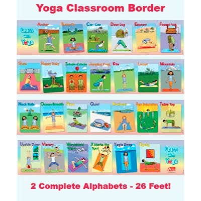 School Health Learn With Yoga Abc Yoga Classroom Border