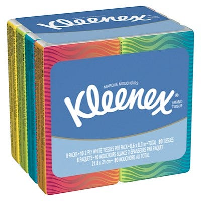 Kleenex Tissues Pocket Pack, 8/Package