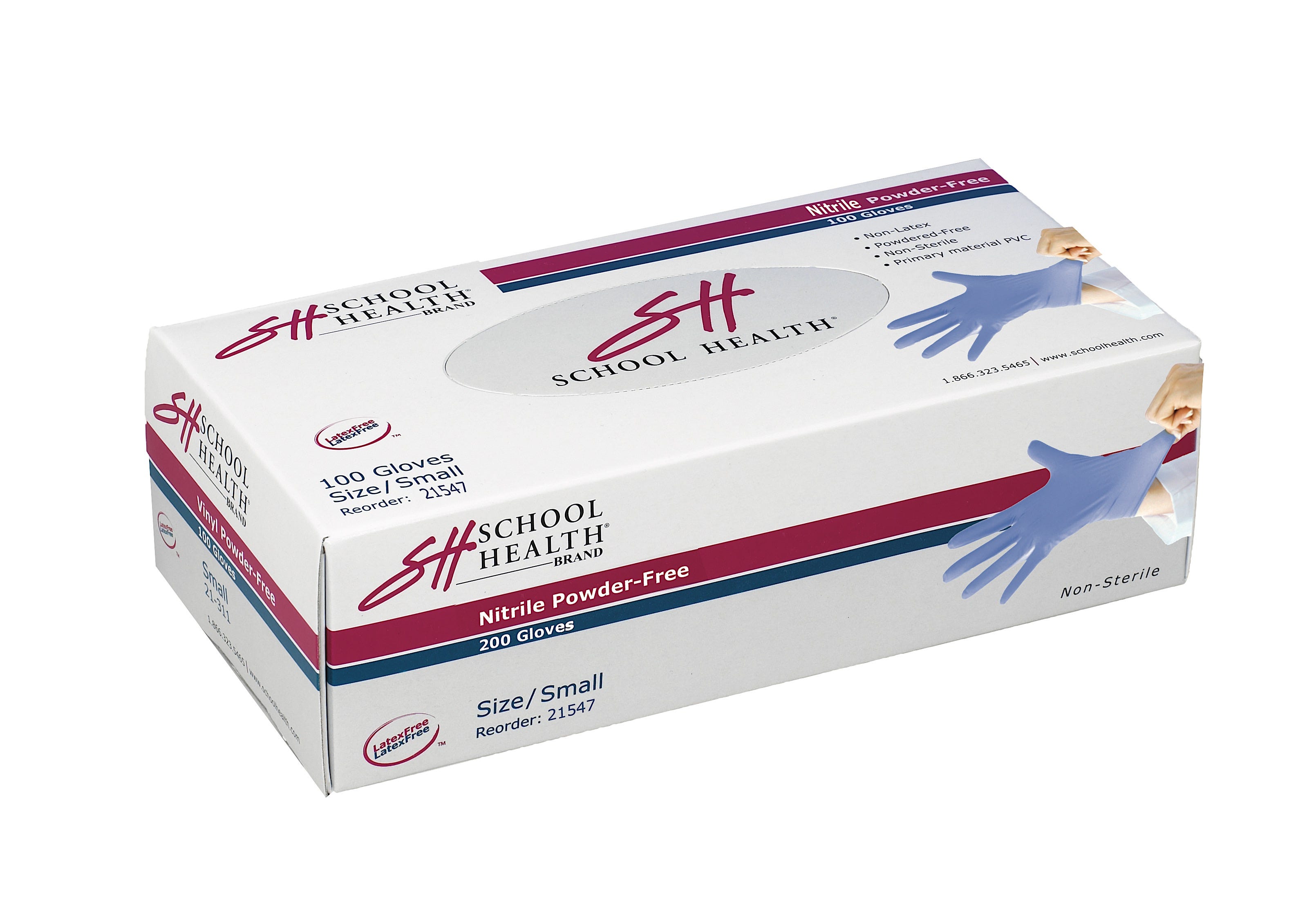 School Health Nitrile Powder-Free Exam Gloves