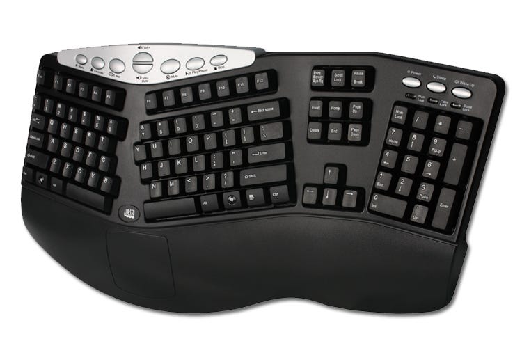 Tru-Form Media 208 Contoured Ergonomic Keyboard