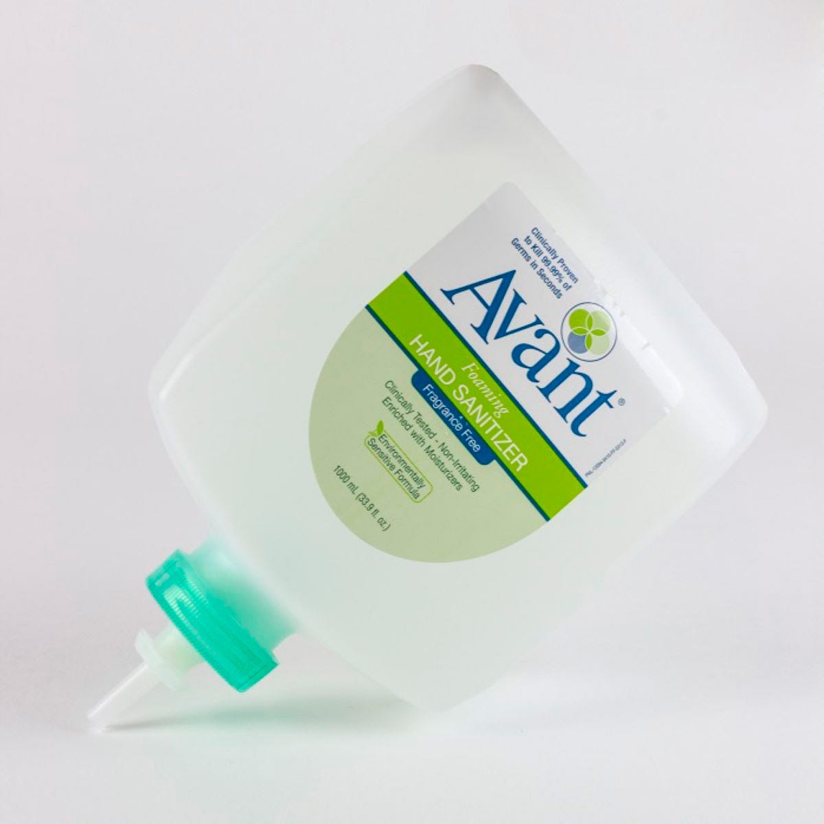 Avant Foaming Fragrance-Free Instant Hand Sanitizer (62% Ethanol Foam), 1000 mL Eco-Flex Refill (Use with items 91496 or 91497)