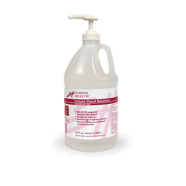 School Health Instant Hand Sanitizer Pump, 64 oz.