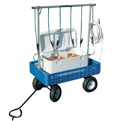 WaterBoy Horizontal Chiller with 4 Wheel Cart