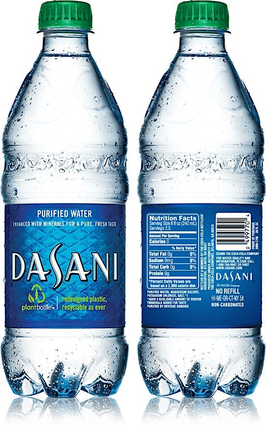 Dasani Water 20 Oz 24/Cs
