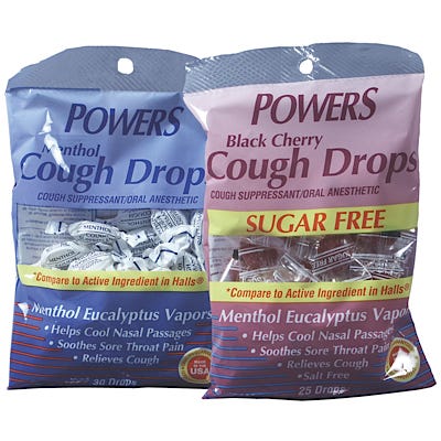 Sugar Free Cough Drops (Compare active ingredients to Halls)