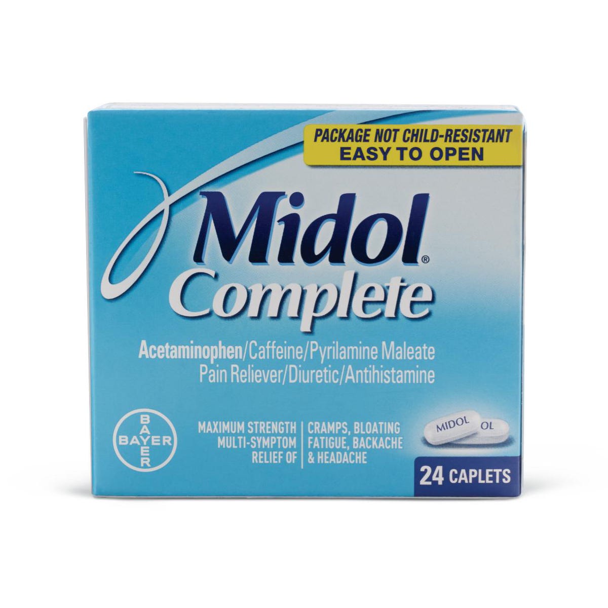 Midol Caplets - Maximum Strength 24/Package
