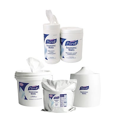 Purell Sanitizing Hand Wipes and Wall Dispenser