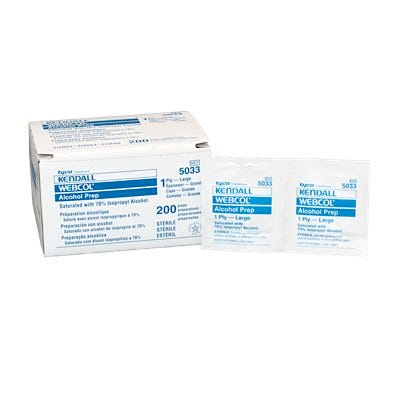 Kendall Alcohol Prep Pads 200/Box