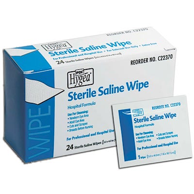 Hygea Sterile Saline Wipes 24/Box