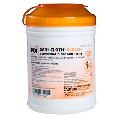 PDI Sani-Cloth Bleach Germicidal Disposable Wipe