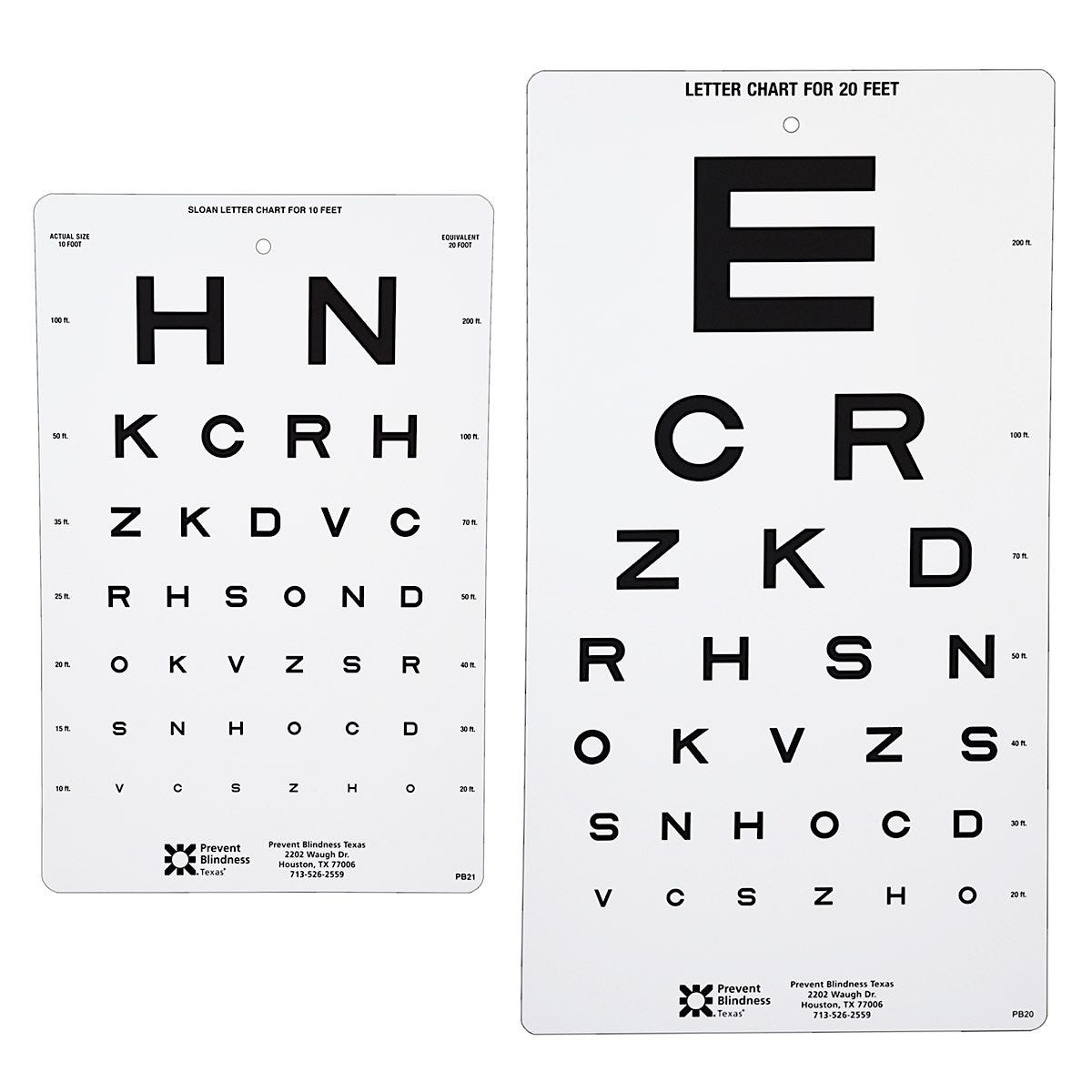Prevent Blindness Texas Visual Acuity Charts