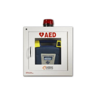 ZOLL Powerheart AED Wall Cabinet with Alarm and Strobe Light, Surface Mount (50-00392-30)