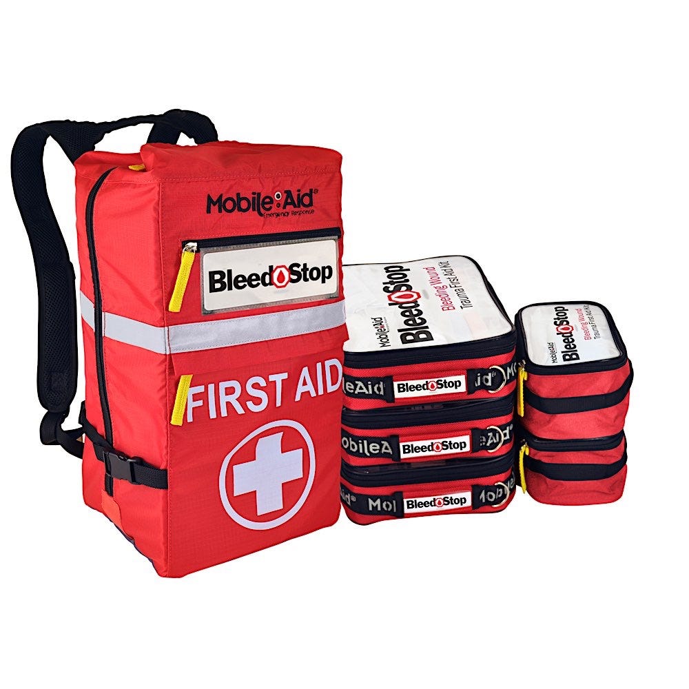 Bleedstop Reflex 100 MULTIPLE-CASUALTY Bleeding Wound Trauma First Aid Backpack