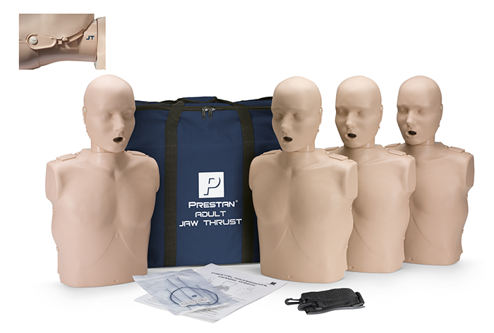 PRESTAN Adult Manikin without CPR Monitor and Jaw Thrust - 4/pack
