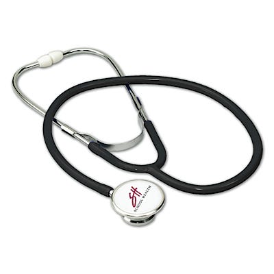 School Health Dual Head Stethoscopes, Black  