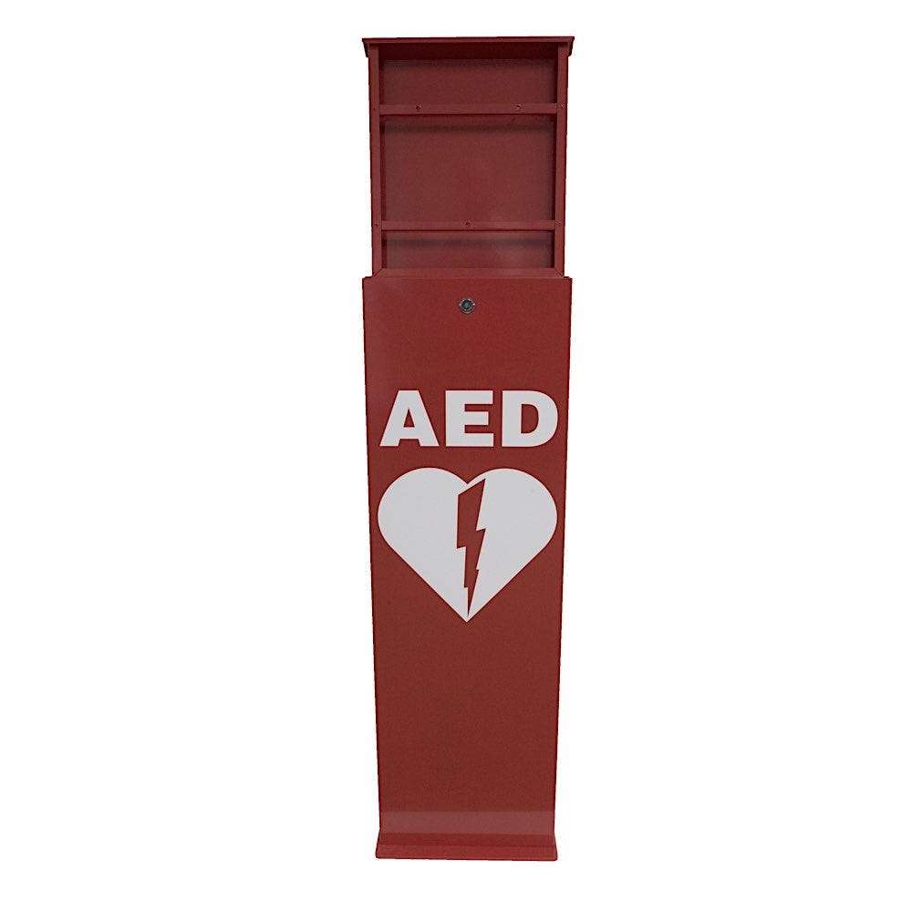 Indoor/Outdoor Stand For School Health Red Cabinets