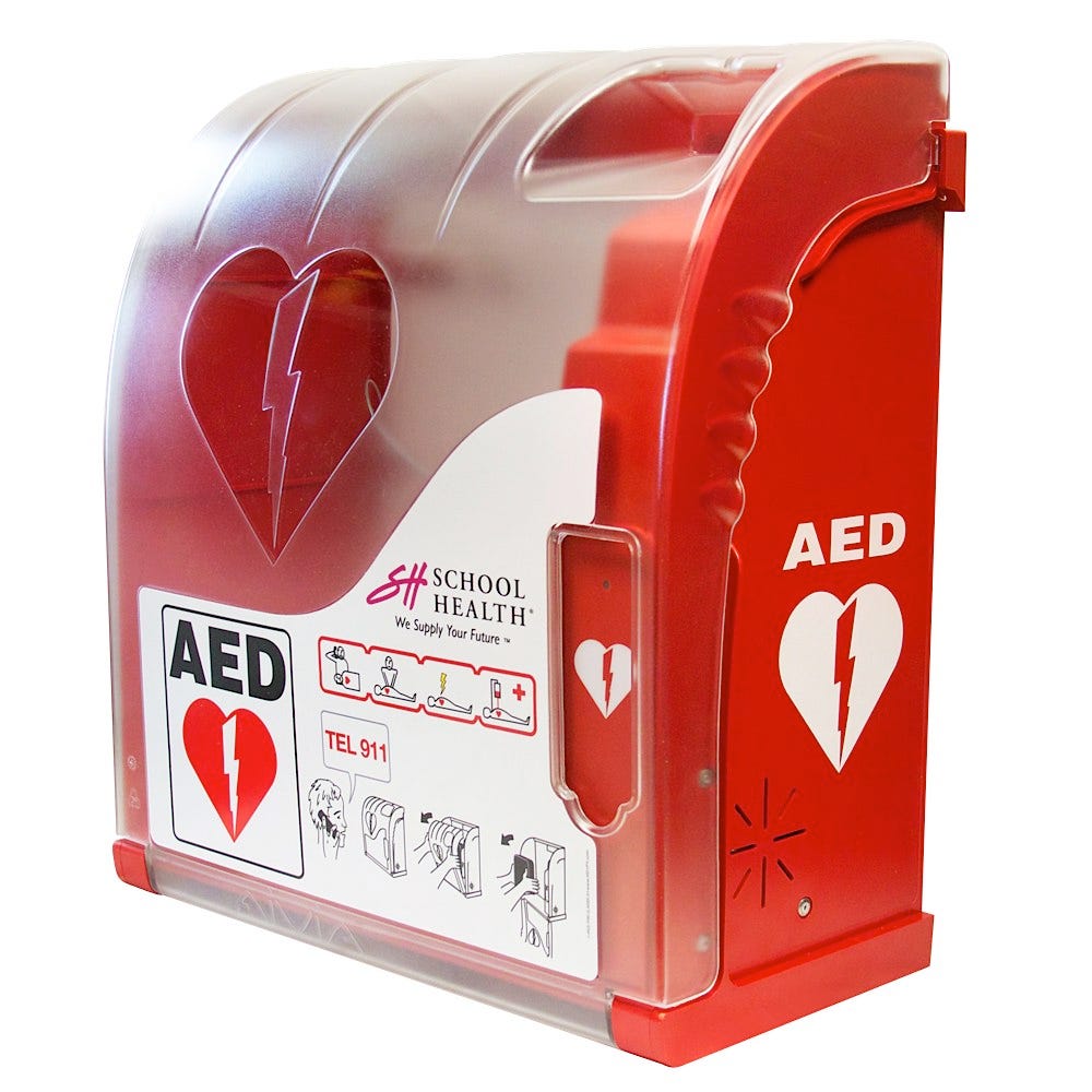 School Health – Outdoor AED Cabinet, w/Strobe Alarm