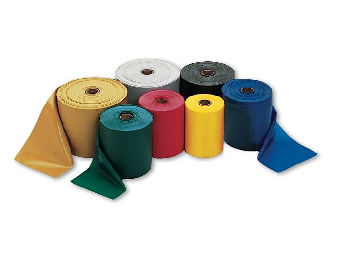 Thera-Band Resistive Exercise Bands, 7 Piece Set 
