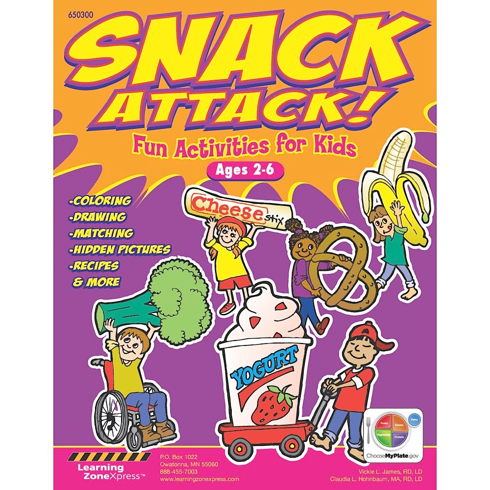 Snack Attack Activity Books (Ages 2-6)