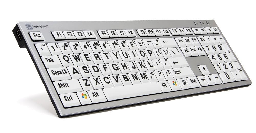 PC Large Print Slim Line Keyboard