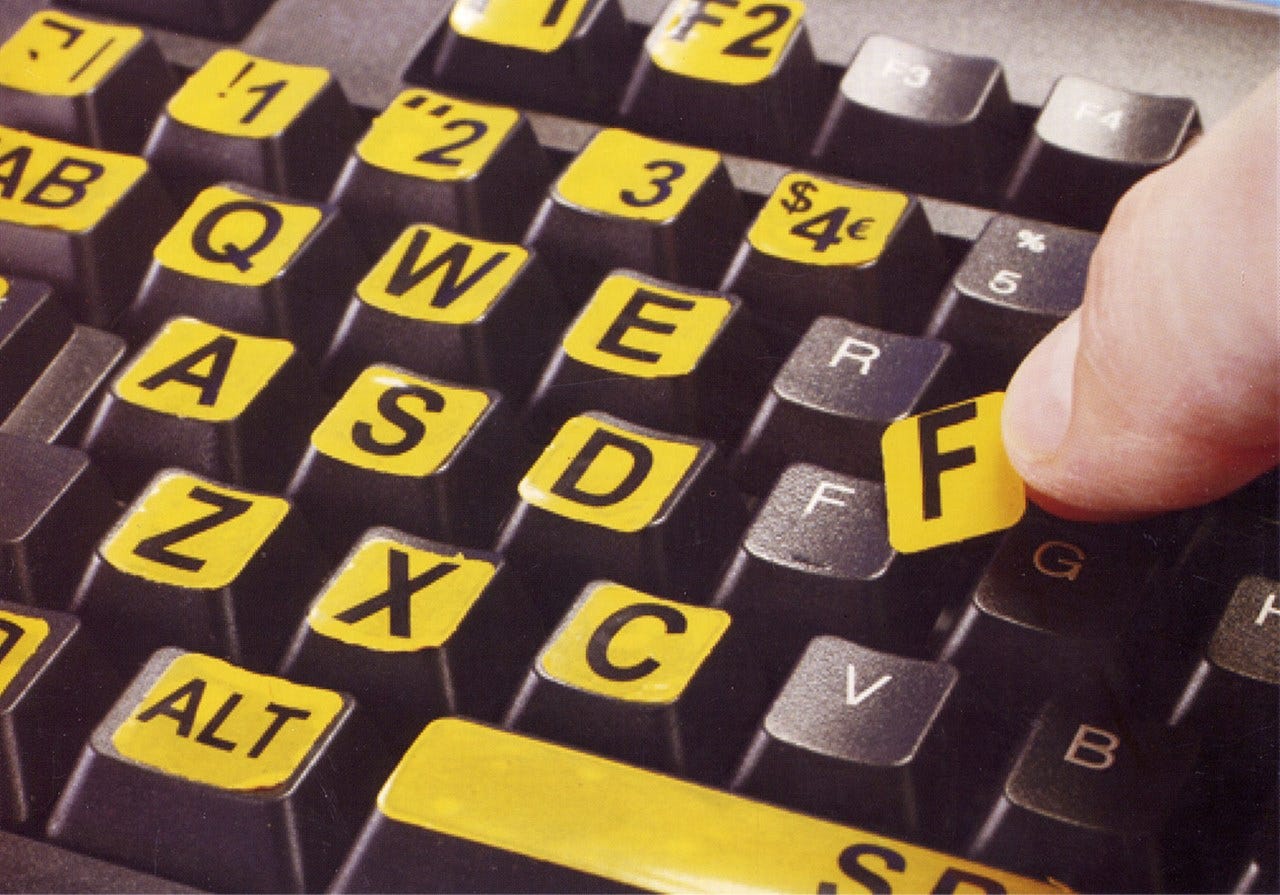 Large Print Keyboard Labels