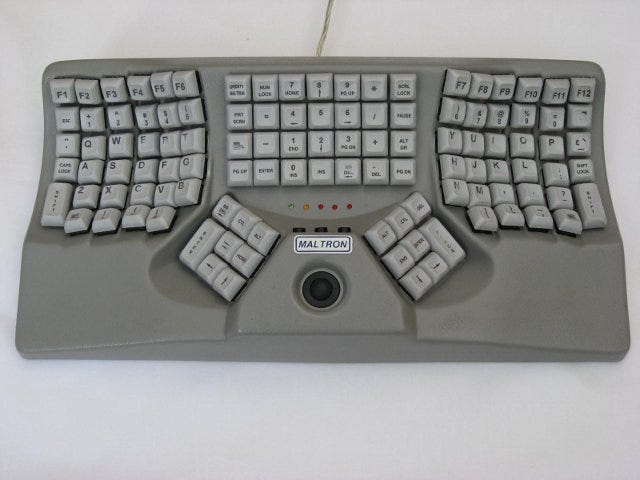 Maltron Dual Hand 3D Ergonomic Keyboard with Built-In Trackball