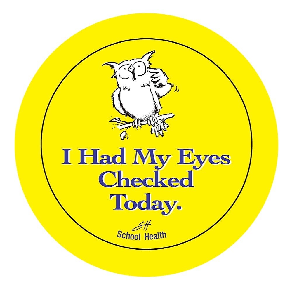 Eyes Checked Stickers - 100/Roll