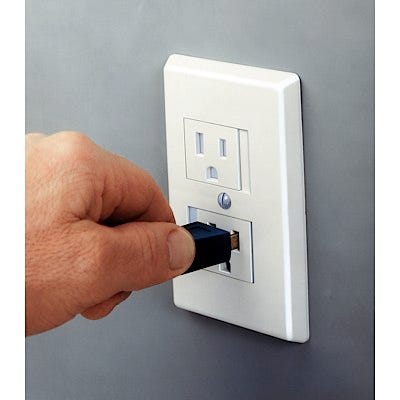 Safe Plate Outlet Cover, White