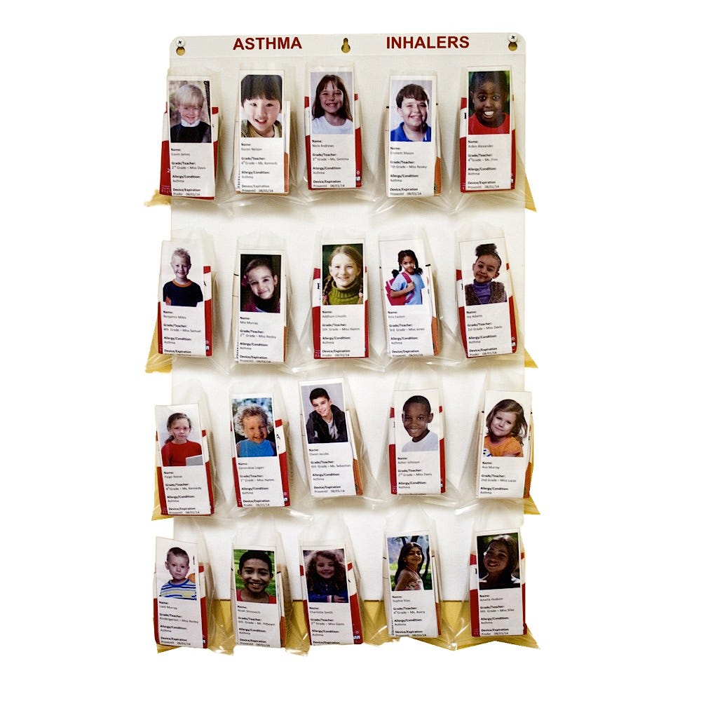 AEK Brand 20-Unit Inhaler Storage Panel