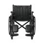 Manual wheelchair with black seat and backrest, footrests, and large rear wheels thumbnail